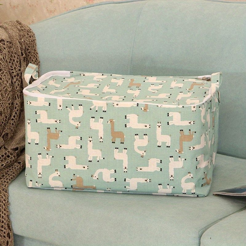 1pc Clothes Storage Bag With Zipper, Portable Storage Bag With Handles, Suitable For Blankets, Space Saving Organizer Of Closet, Bedroom, Home, Dorm, Bedroom Accessories