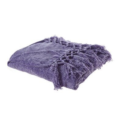 Cozy Tyme Deanna Knit 50"X60" Throw in Indigo, Size 50.0 W in | Wayfair