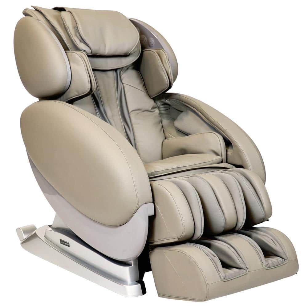 Infinity IT-8500 X3 Taupe Deluxe 3D Massage Chair with Bluetooth Compatibility and Lumbar Heat, Brown