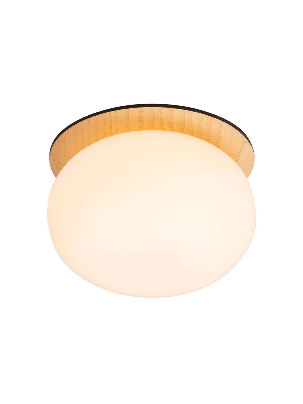 Knock Wall Lamp Model A  3.9 x H 3.6 / Dia 10cm x H 9.2cm set of 2-Wood Color-Warm Light