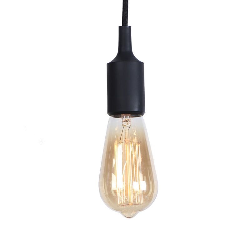 Multi Color Optional Single Bulb Hanging Light Macaroon Style Simplicity Mini Pendant Lamp for Stairs Corridor - Black