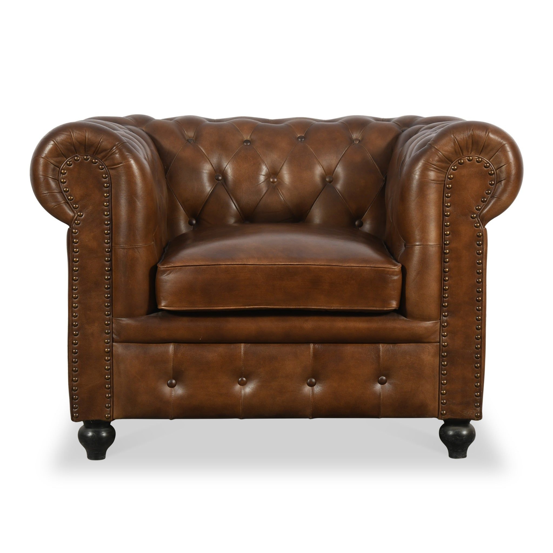 Nina Leather Chesterfield Armchair