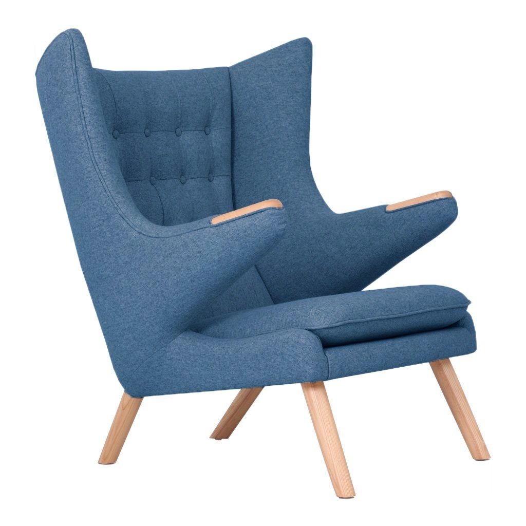 Papa Bear Chair Cashmere-Cobalt Blue / Natural Ash