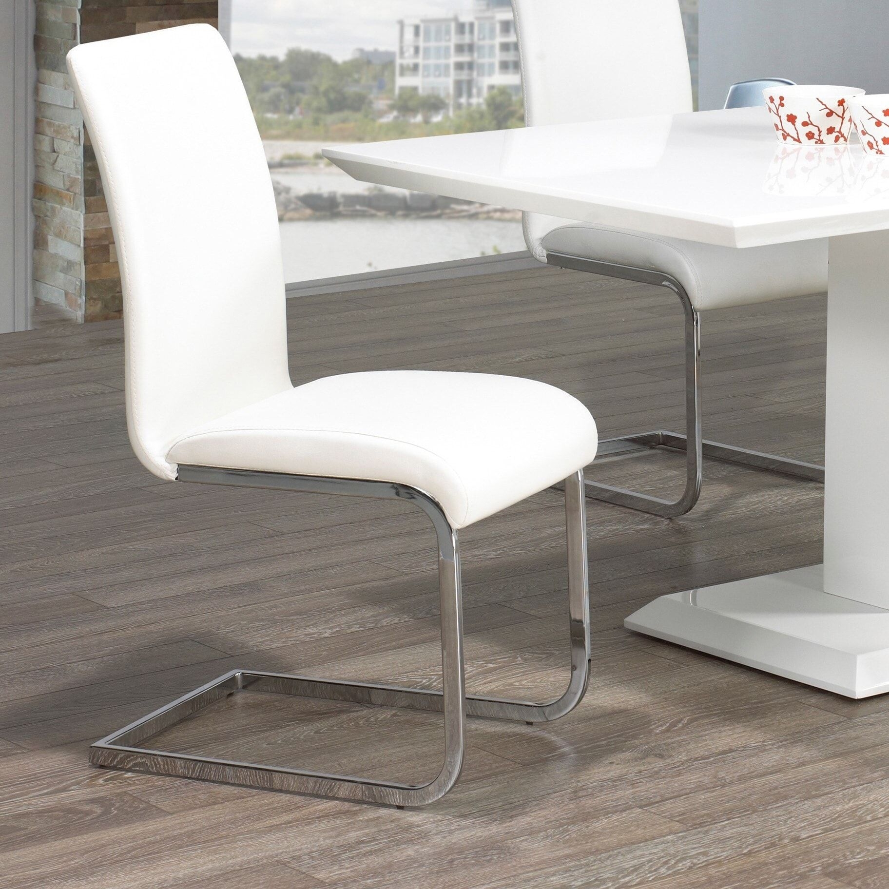 Porch & Den University Maxim Faux Leather Dining Chair (Set of 2)