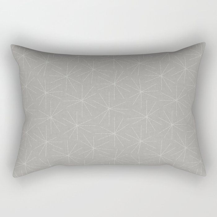 Rectangular Pillow | Starburst Woven - Gray by Little Arrow Decor - Small (17" x 12") - Society6