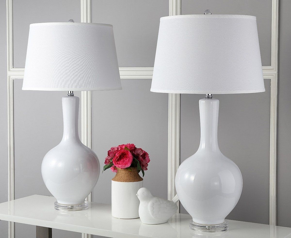 Safavieh Blanche 32-Inch H Gourd Lamp Set Of 2 - White