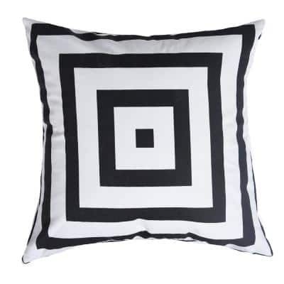 StyleCraft Dann Foley Black, White 8 in. x 24 in. Throw Pillow, Black/ White