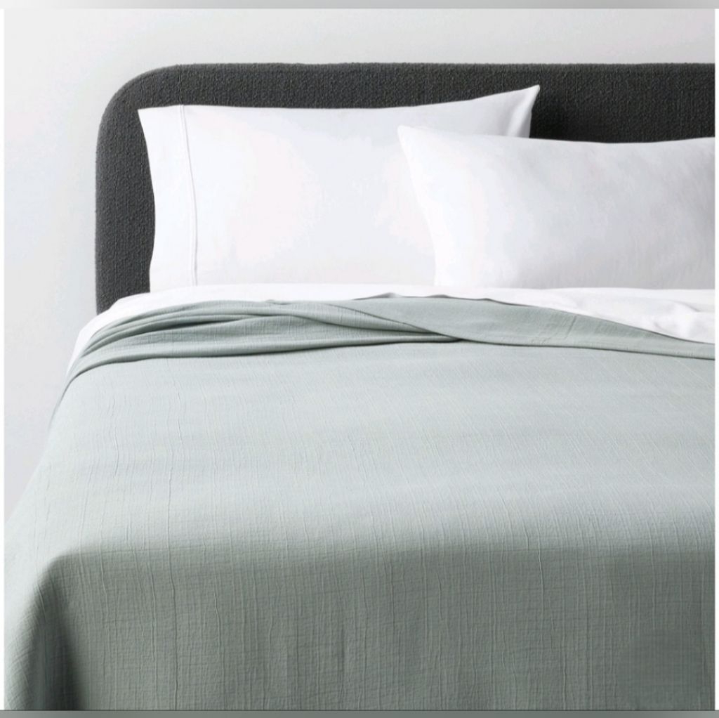Threshold Bedding | Threshold Luxe Matelasse Coverlet In Light Teal Green | Color: Green | Size: Queen