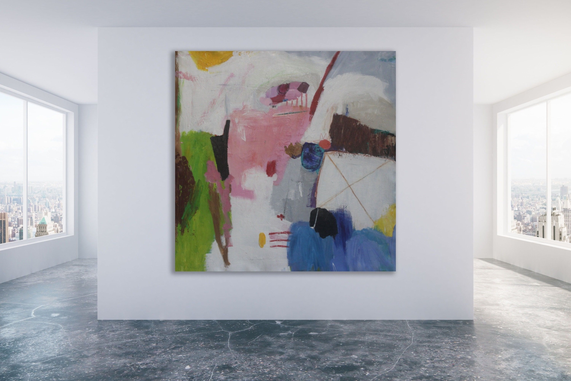 "Title: \"Beach Day\" / Colorful Abstract Painting / Abstract Art / Colorful Abstract Art / Colorful Painting / Abstract Painting"