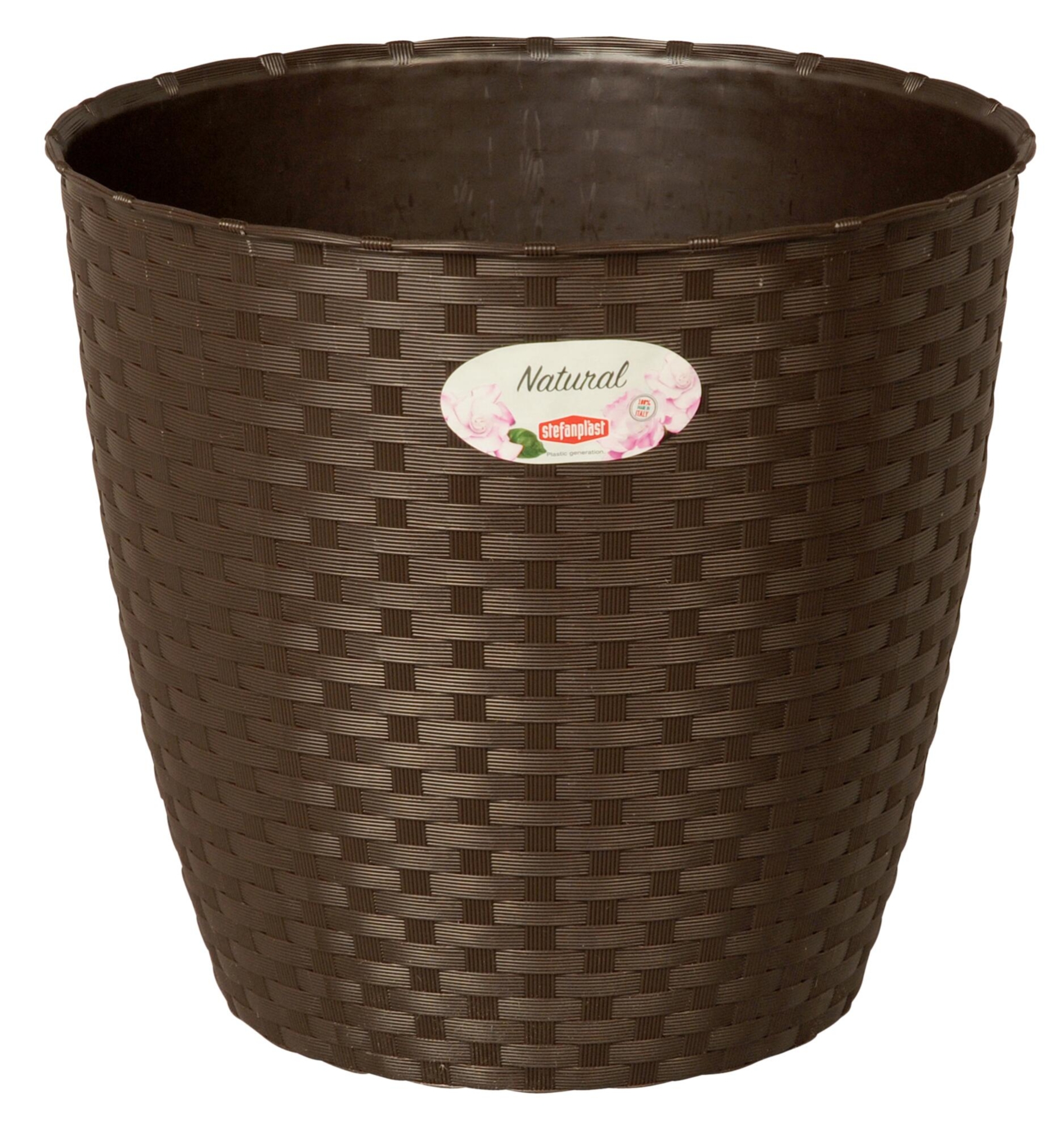 Vaso de plstico NATURAL 24X24CM CASTANHO ESCURO