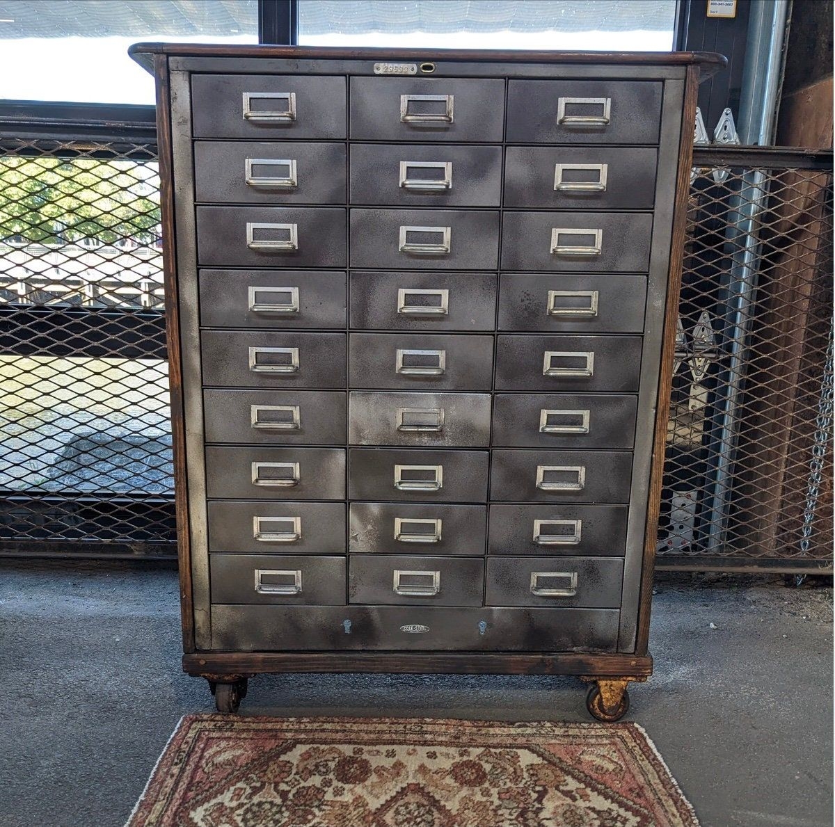 Vintage Industrial Multi Drawersl Apothecary Metal cabinet