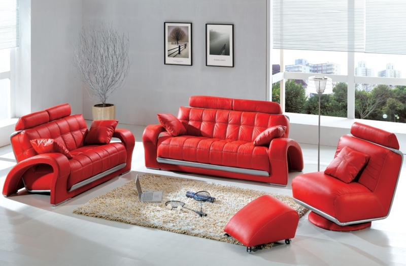 15 Best Collection of Red Leather Couches for Living Room