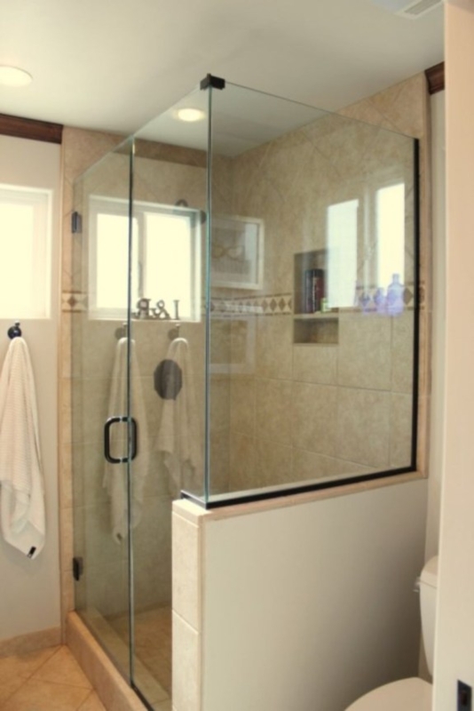 38 Half Wall Shower for Your Small Bathroom Design Ideas ~