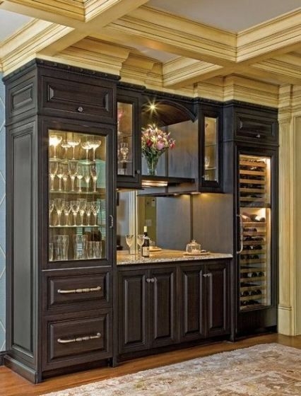 40+ Trendy Home Bar Fridge Built Ins | Dining room bar, Wet bar ...