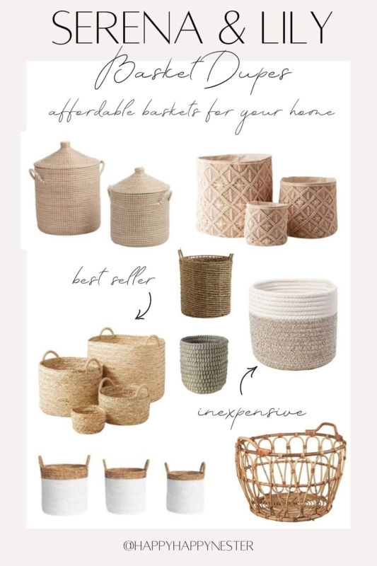 Affordable Serena and Lily Style Woven Baskets