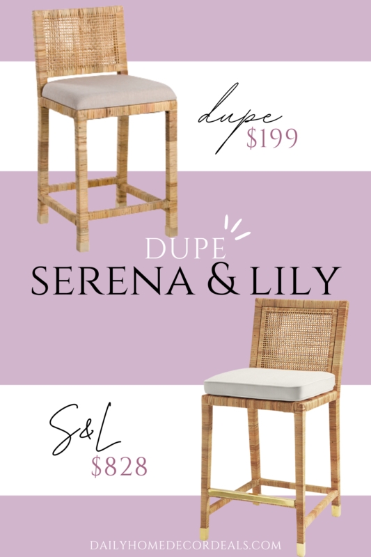 Affordable Serena & Lily Balboa Counter Stool Dupe