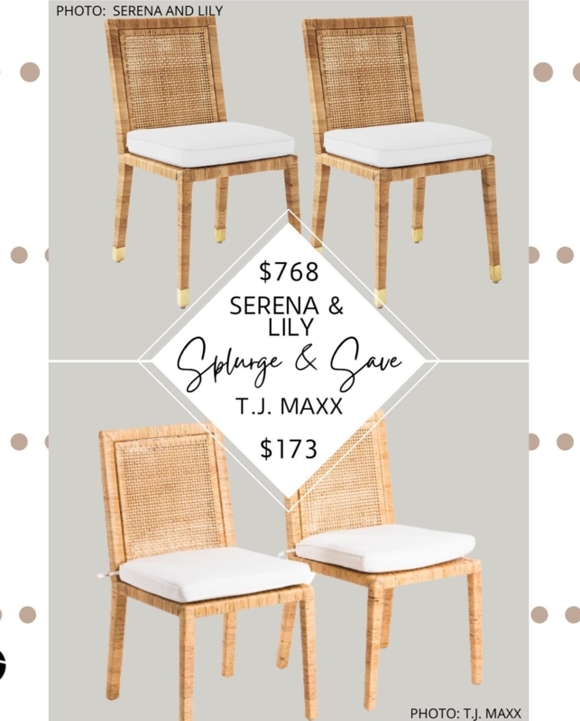 Affordable Serena Lily Balboa Dining Chair Dupes