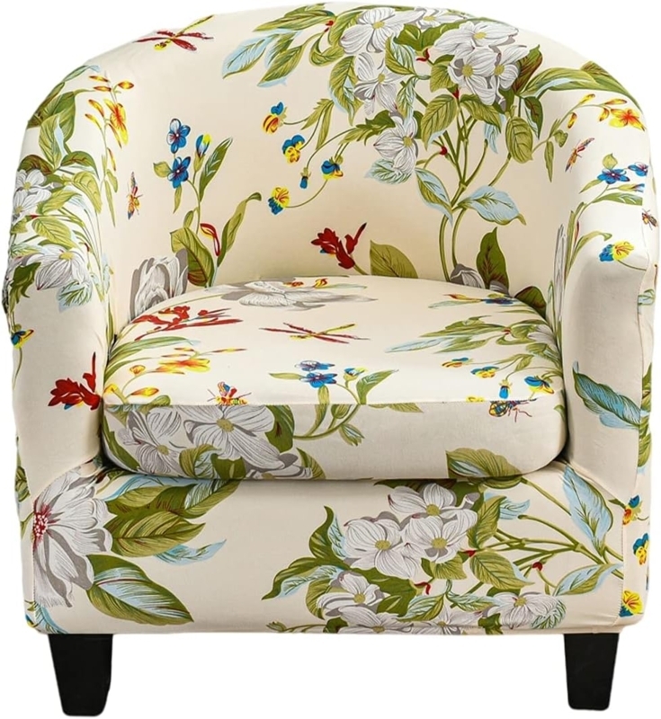 Amazon.com: CRFATOP 2 Piece Club Chair Slipcover Printed Tub Chair ...