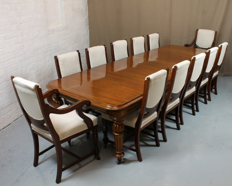Antique Extending 12-Seater Wooden Dining Table