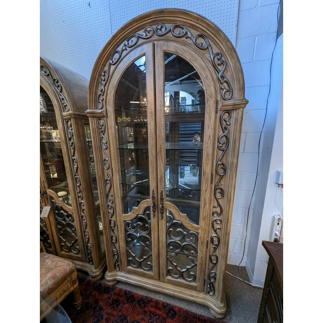 Bernhardt Coronado Arched Wood and Glass Curio Cabinet