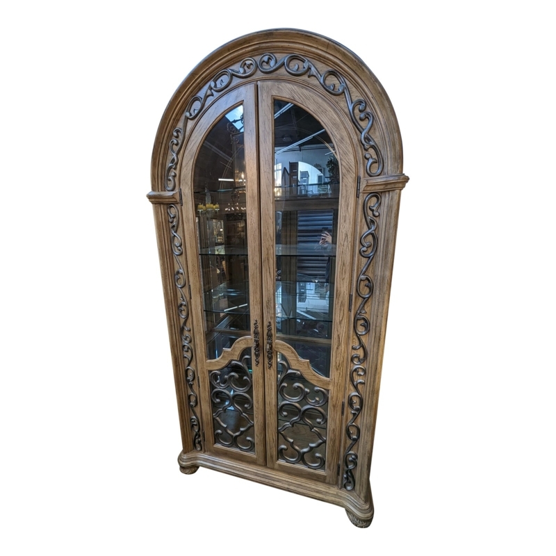 Bernhardt Coronado Arched Wooden Curio Cabinet