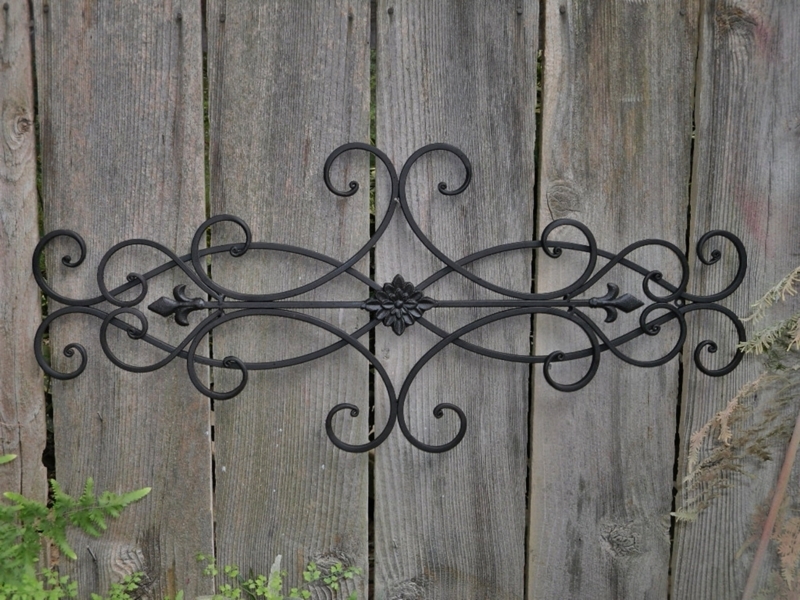 Black Wrought Iron Wall Art for Rustic Interiors