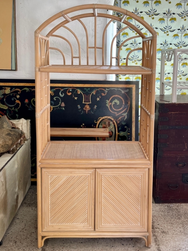 Boho Chic Pencil Reed Arch Top Bar Etagere