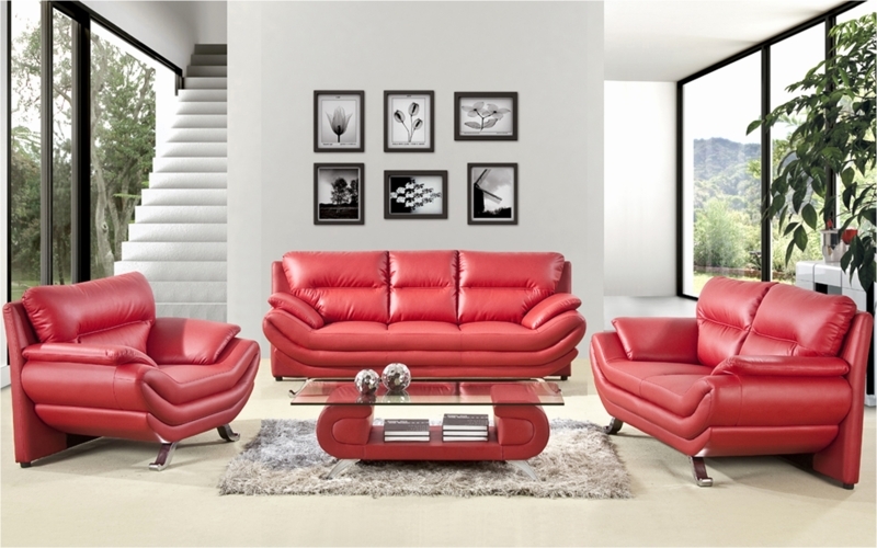 Red Leather Couches