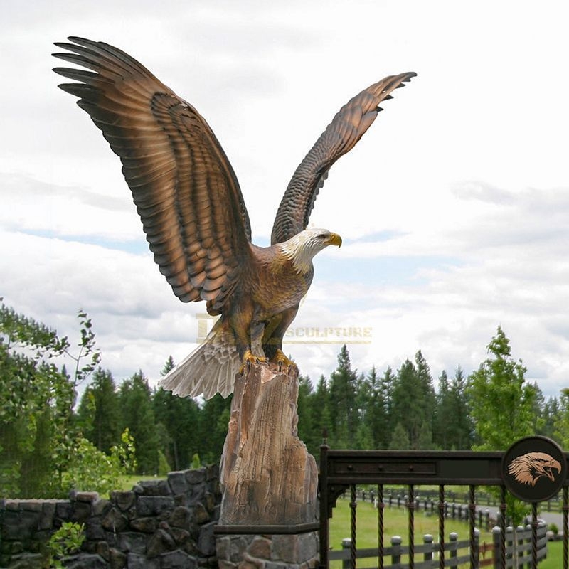 Bronze Eagle Statue Outdoor Garden Sculpture