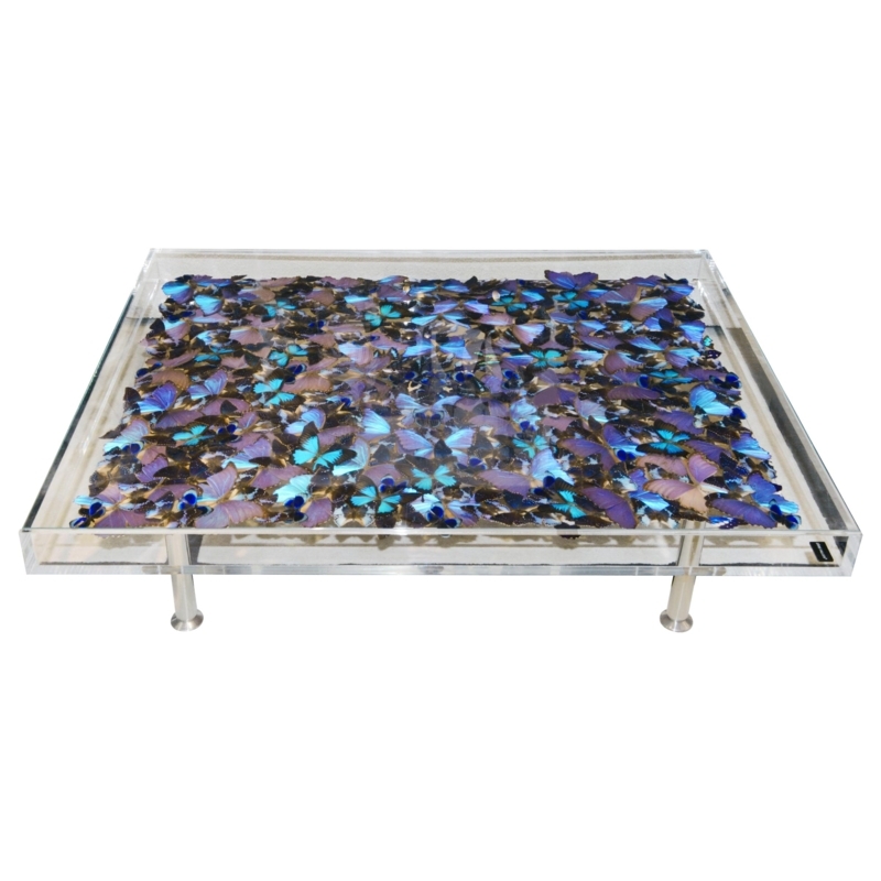 Butterflies Blue Coffee Table at 1stDibs | blue coffee tables
