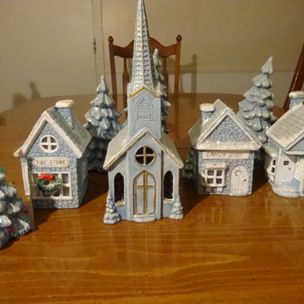 Charming Ceramic Christmas Village Holiday Decor