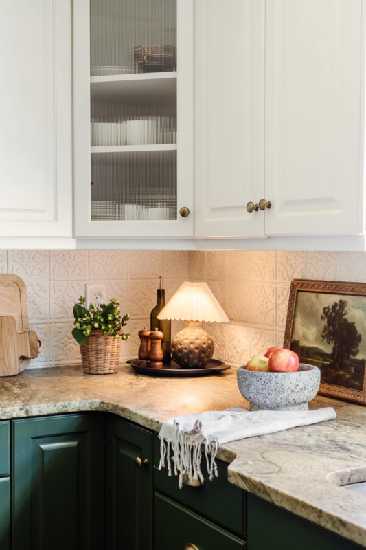 Charming Kitchen Corner with Soft Ambient Lighting