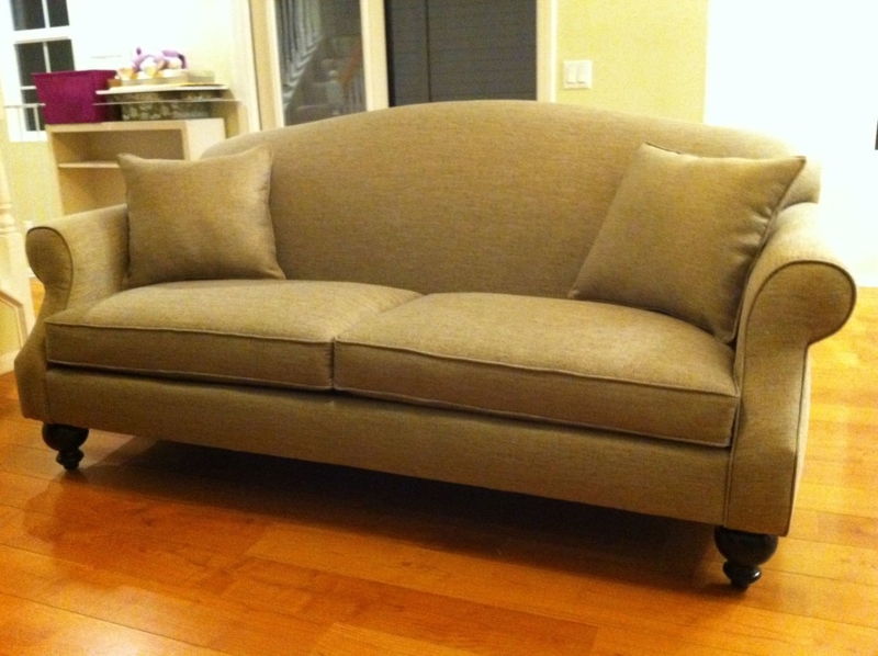 Classic Camel Back Sofa in Soft Neutral Tone
