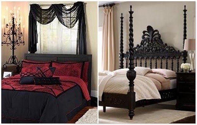 Classic Elegant Black Four Poster Beds Design