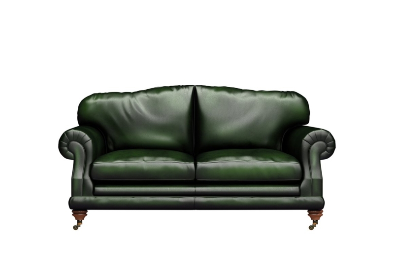 Classic Green Leather Chesterfield Sofa Design