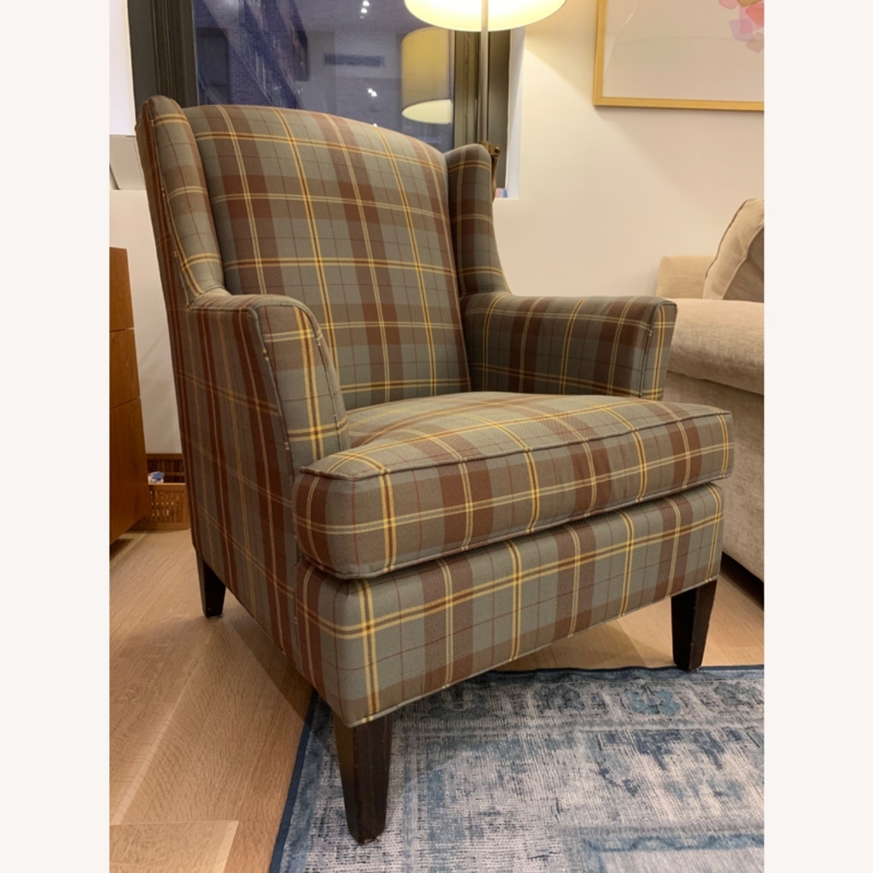 Classic Green Plaid Armchair for Cozy Interiors