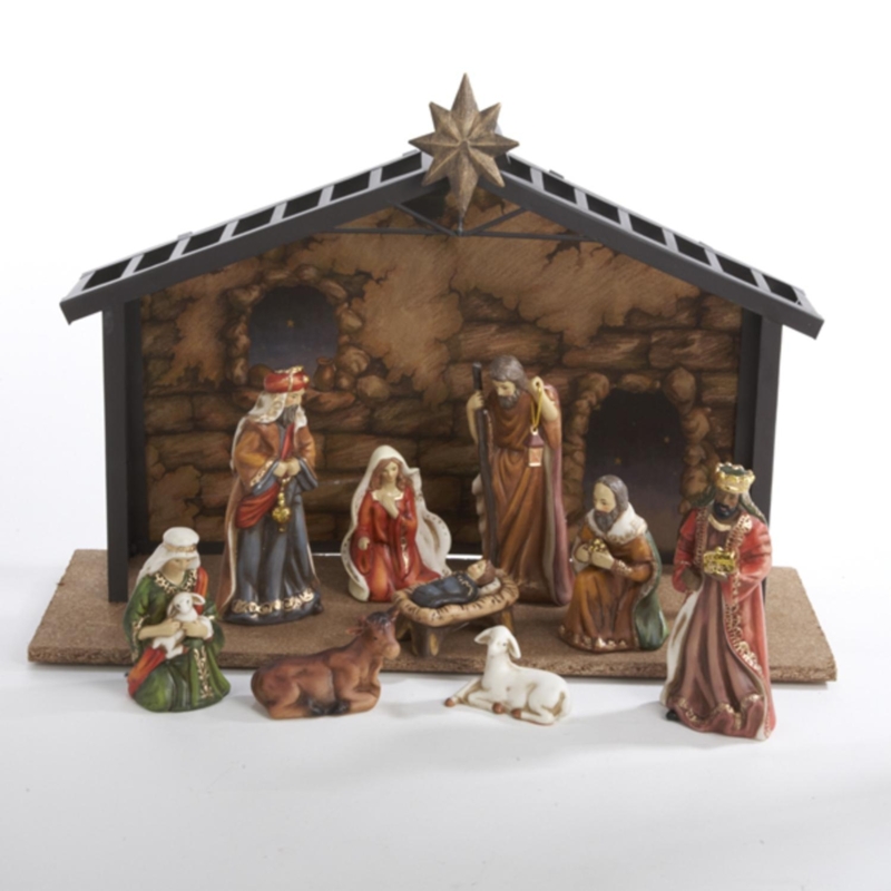 Classic Porcelain Nativity Scene Holiday Decor
