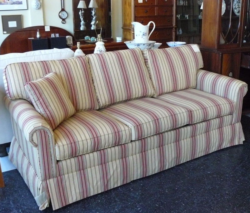 Classic Striped Cottage Style Sofa by Ethan Allen