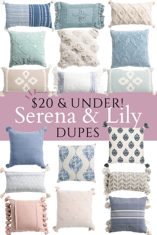 CLEARANCE! Under $20 Serena and Lily Pillow Dupes - Interior Design for ...