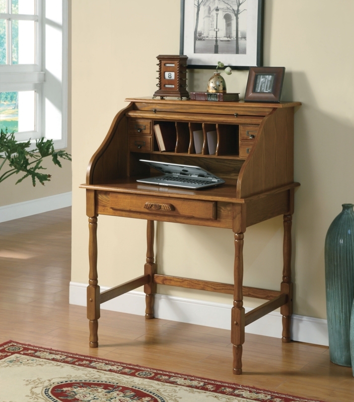 Coaster Palmetto Wooden Roll-Top Secretary Desk
