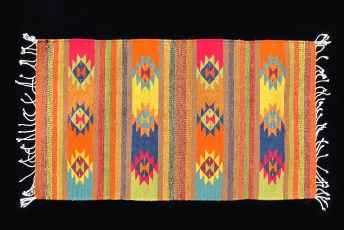 Colorful Handmade Mexican Sisal Area Rug