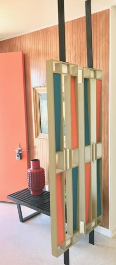 Colorful Mid Century Modern Room Divider Design