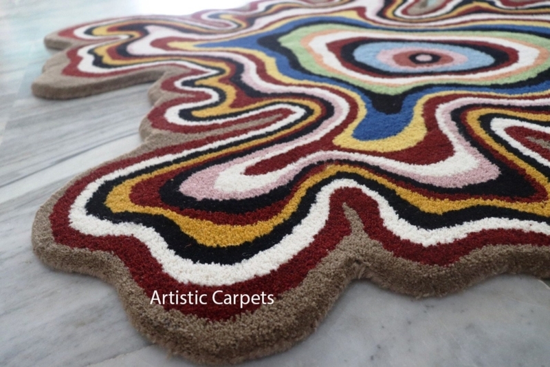 Colorful Modern Abstract Irregular Area Rug