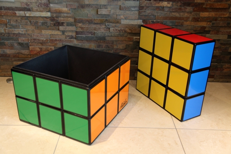 Colorful Rubik's Cube Inspired Coffee Tables