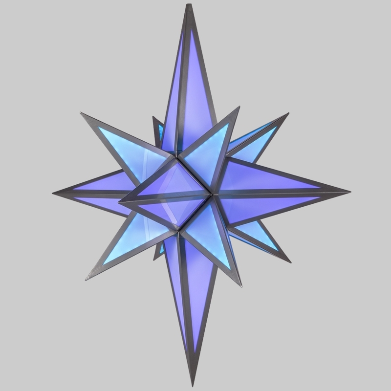 Contemporary Blue Moravian Star Pendant Light