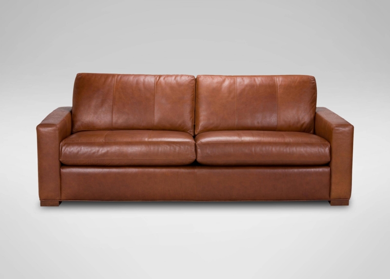 Contemporary Caramel Leather Sofa Design