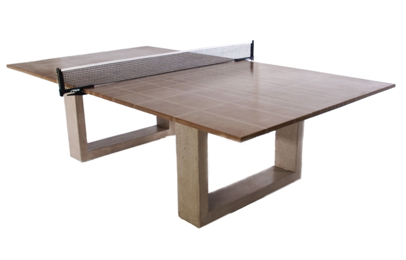 Contemporary Ping Pong Table with Minimalist Concrete Base