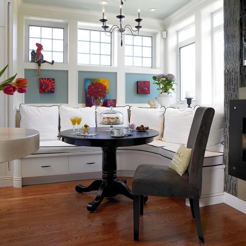 Cozy Banquette Seating with Hidden Storage Solutions