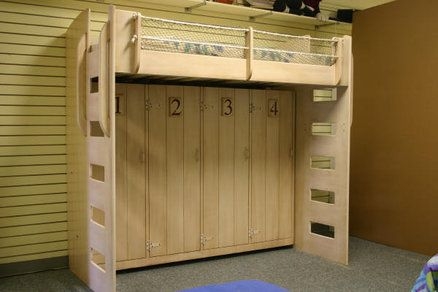 Cozy Beach-Themed Murphy Bed Loft Design