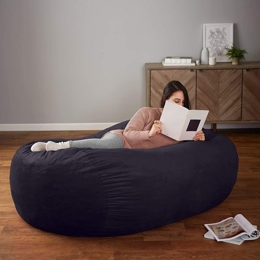 Cozy Black Bean Bag Chair for Relaxing Spaces